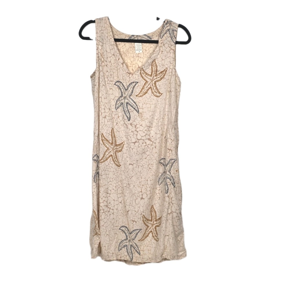 Women's Sleeveless Dress Starfish Rayon Medium